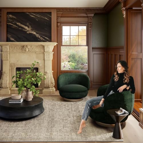 Washable Area Rugs for Living Room: 8x10 Bedroom Rug Non Slip Large Carpet