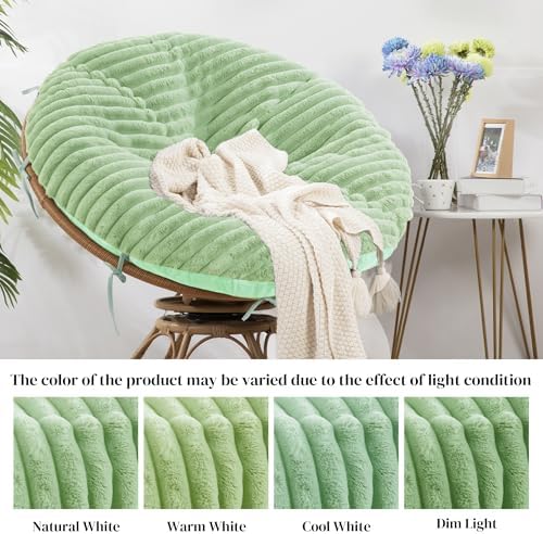 HOMBYS Fluffy Shaggy Cover for Papasan Chair Cushion, Plush Faux Fur Slipcove...