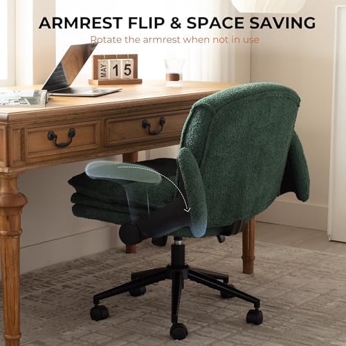 Dowinx Criss Cross Chair with Adjustable Flip-up Arms and Wheels, Comfort Erg...