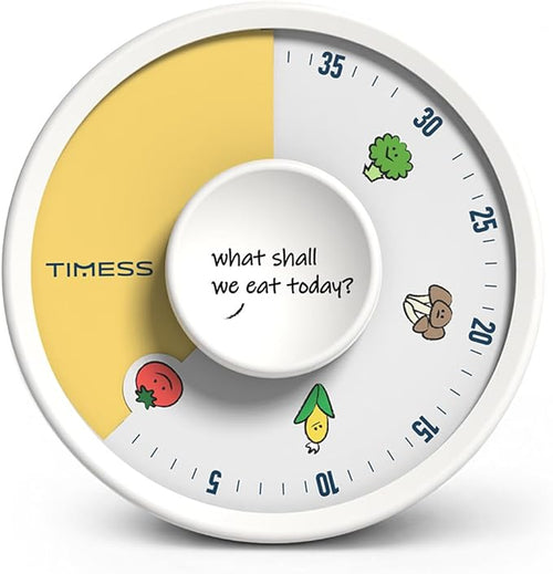 60-Minute Visual Timer, Twist to Set, Loud Battery-Powered Alarm, Easy Manual - Image 2