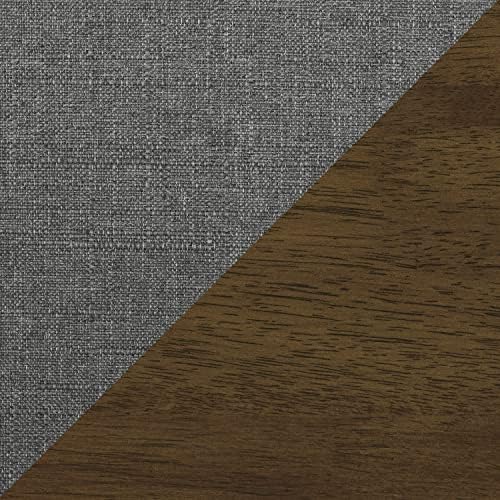 Lexicon Mid Century Modern Accent Chair with Walnut Wood Frame, Gray