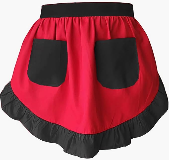 CRB Fashion Waist Apron Kitchen Cooking Restaurant Cotton Bistro Half Aprons - Image 6