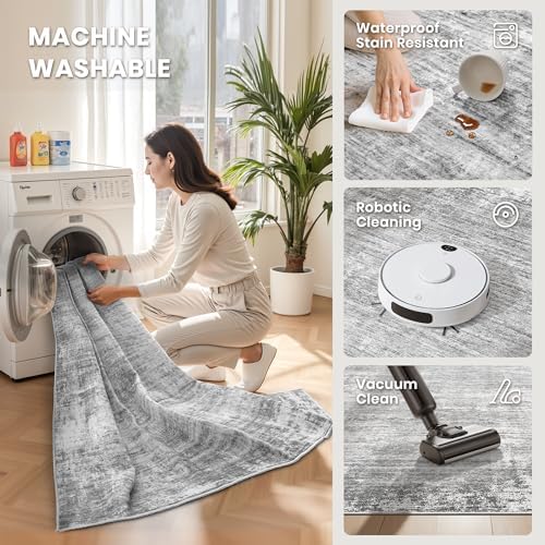 zesthome 8x10 Area Rugs for Living Room, Non-Slip Backing Washable Rug, Moder...