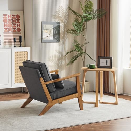 Karl home Mid-Century Lounge Accent Chair, Gray