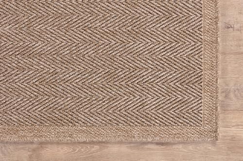 CAMILSON Easy Jute Rug 5x7, Indoor Outdoor Natural Color Fiber Area Rugs for ...