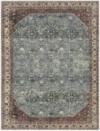 Keen Home Design Vintage Washable Area Rug, Non-Slip Low Pile, 5x7