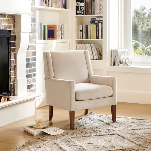 COLAMY Modern Wingback Living Room Chair, Upholstered Fabric Accent Armchair,...