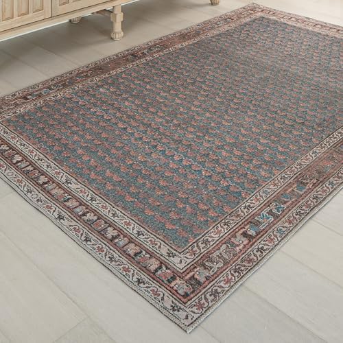 Knot Again 5' x 8' Blue Area Rug - Persian-Inspired Design
