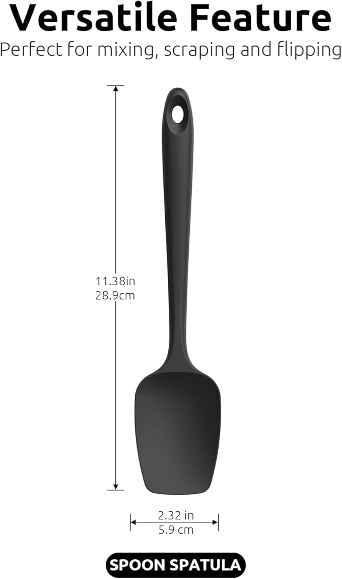 U-Taste Silicone Spoon Spatula Set, 600ºF High Heat Resistant Food Grade - Image 2