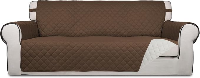 PureFit Reversible Quilted Sofa Cover, Water Resistant Slipcover Furniture by PureFit