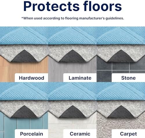 RUGPADUSA - Dual Surface - 8'x10' - 1/4" Thick - Felt + Rubber -...