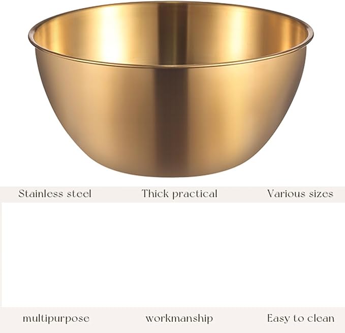 Stainless Steel Salad Bowls Set of 2 Mixing Bowls - Image 4