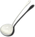 White Soup Ladle Spoons 13.7 Inch Big Serving Cooking Spoons Enamel Steel Stew by Roadmap