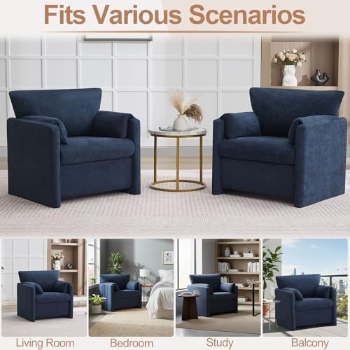 33" Modern Accent Chair for Living Room, Oversized Armchair with Deep Se...