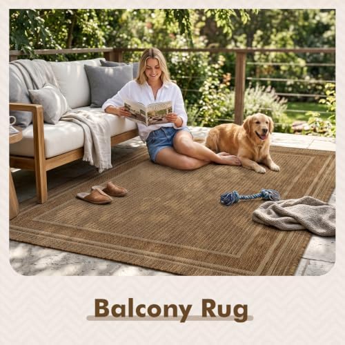 MontVoo-Outdoor Rug-Patio Rug 8x10 ft Polypropylene Indoor Outdoor Rugs Outdo...