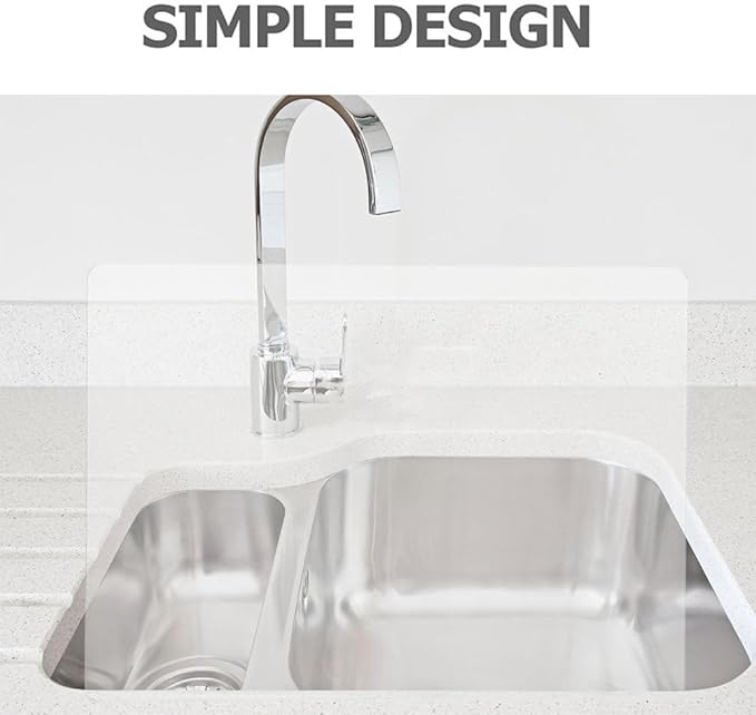 PRETYZOOM Acrylic Kitchen Sink Splash Guard 13.77 X 8.26 Inch Clear Water - Image 2