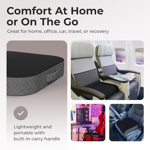 Kölbs Extra Large Seat Cushion, Stylish Plush Velvet Cover, X-Large Memory Fo...