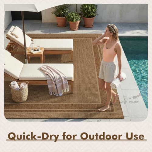 MontVoo-Outdoor Rug-Patio Rug 8x10 ft Polypropylene Indoor Outdoor Rugs Outdo...