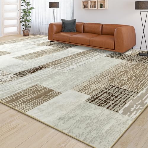 Large Area Rugs, Modern Geometric Patchwork Floor Decor Rockwood Collection