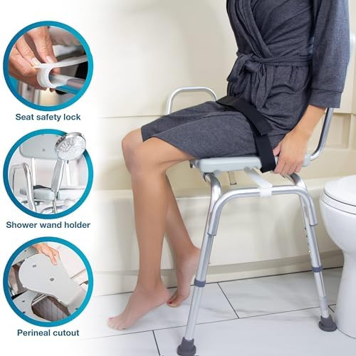DMI Tub Transfer Bench and Shower Chair with Non Slip Aluminum Body, FSA Elig...