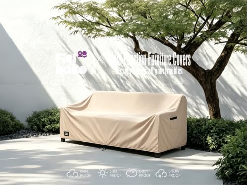 2-Seater Patio Loveseat Cover, 60Wx38Dx35H inches Outdoor Furniture Covers Wa...