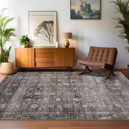 GarveeHome Large Area Rugs 9x12 Vintage Printed Living Room with Non-Slip Bac...