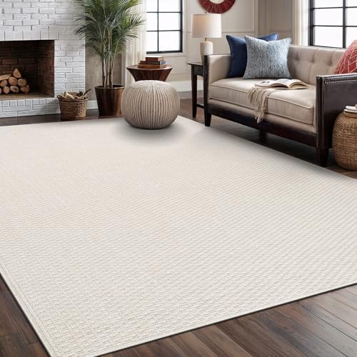 Easy Jute Rug 8x10 Indoor Outdoor Rug Natural Rugs Solid Fiber Rug Woven Area...