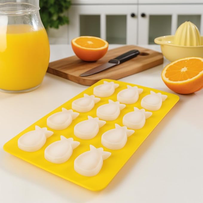 HIC Kitchen Silicone Pineapples Ice Cube Trays, Each Tray Makes 12 Pineapples - Image 4