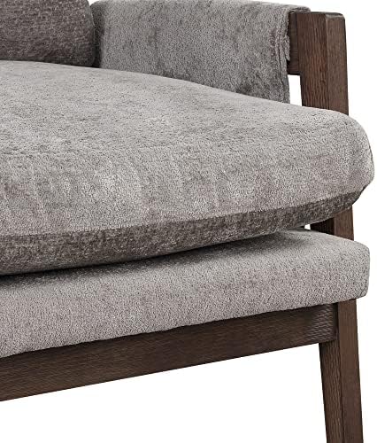 Roundhill Furniture Kelly Mid-Century Modern Accent Armchair, Gray