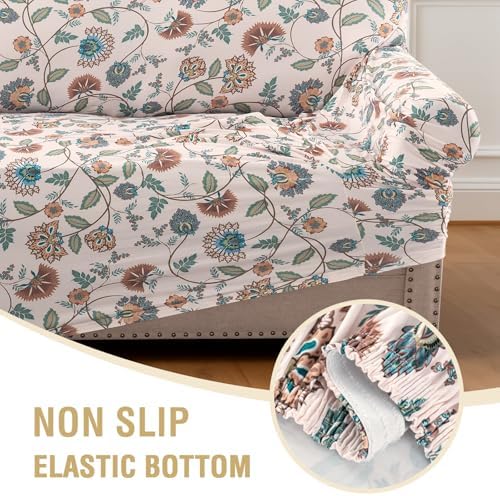 H.VERSAILTEX Printed Chair Slipcovers with Arms Floral Pattern Armchair Cover...