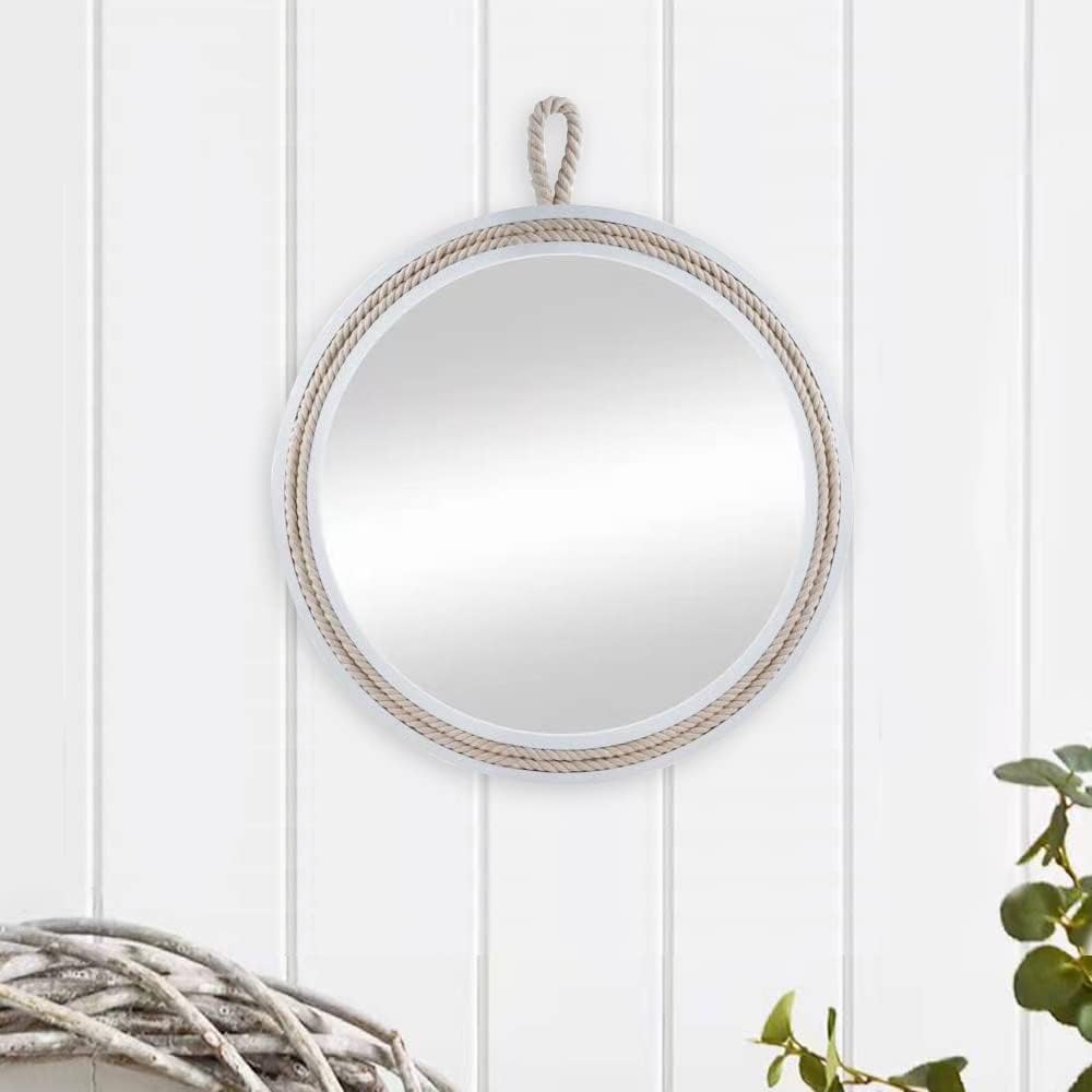 Small Decorative Mirror 11.4'' Round Hanging Mirror for Wall Nautical...