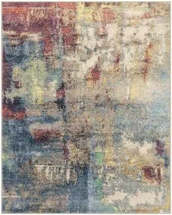 Lahome Modern Abstract Living Room Rug 8x10, Washable 8x10 Area Rugs for Bedr...