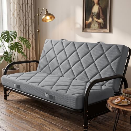 6" Full Size Futon Mattress Replacement with Handles,71X52X6