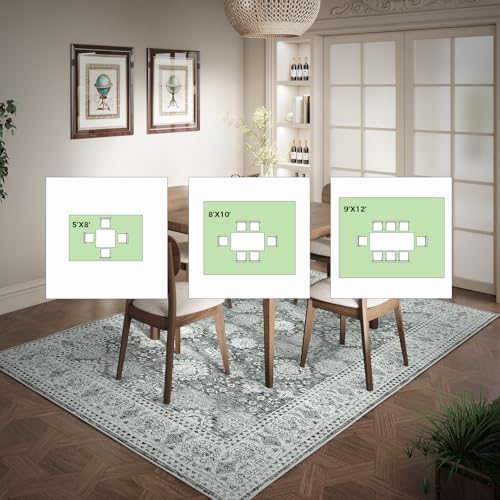 5x8 Area Rugs for Living Room, Foldable Soft Rugs for Under Table & Bedro...