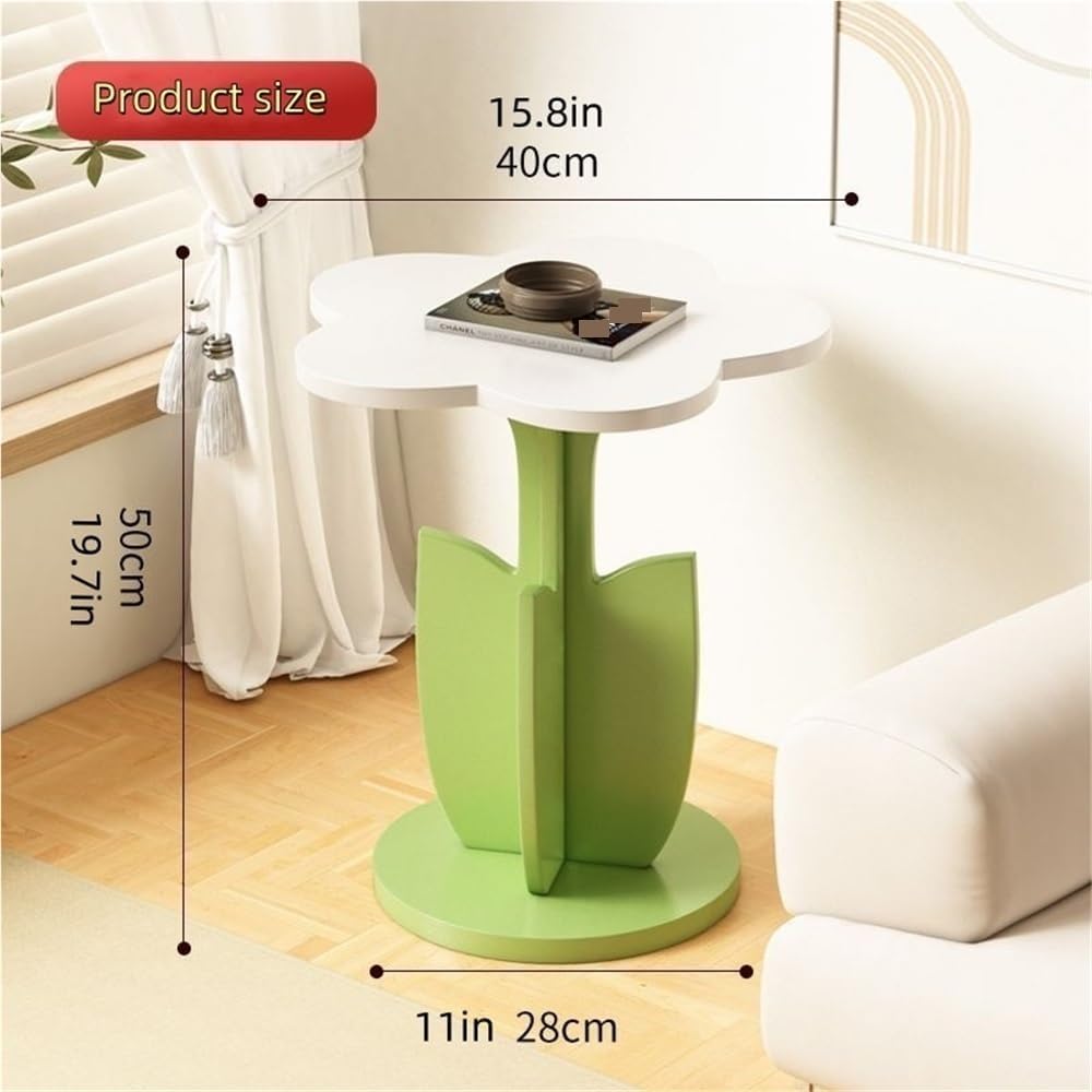 Flower Shape Side Table, Modern Creative Bedside Table, Multifunctional Coffe...