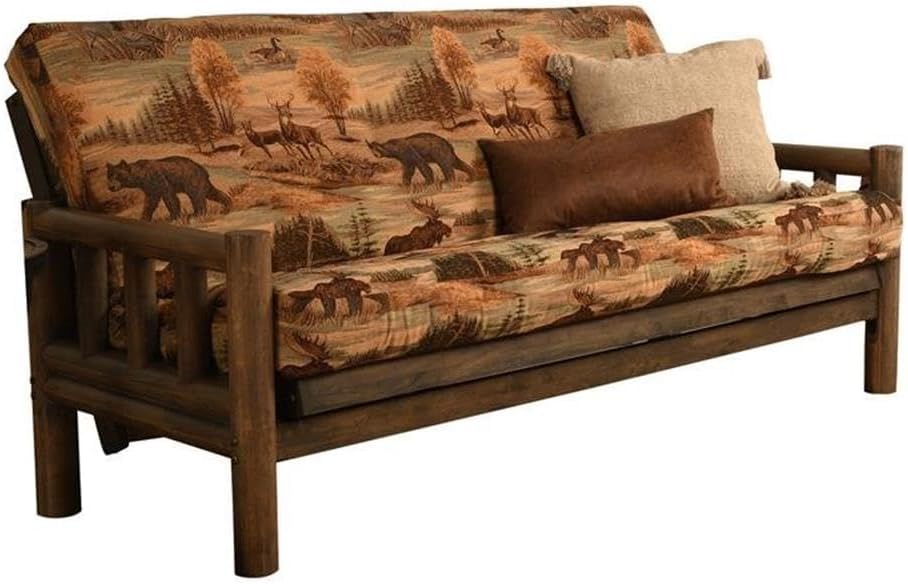 Kodiak Furniture 75" Traditional Full-Size Fabric Futon Mattress with Co...