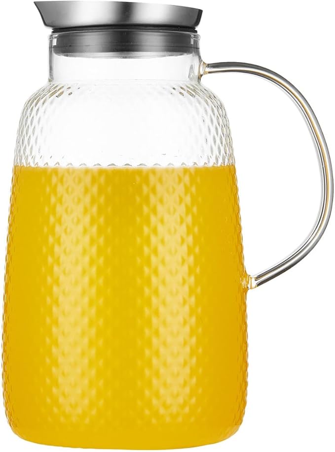 Purefold Pitcher with Lid, 78 oz Glass Jug with Stainless Steel Lid - Image 7