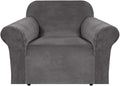 H.VERSAILTEX Stretch Velvet Armchair Cover Couch Covers 1 Cushion Chair by HVERSAILTEX