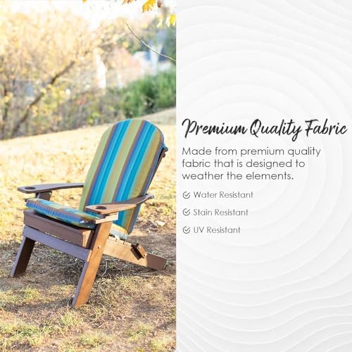 RSH DECOR: Tufted Adirondack Chair Cushion | 42.5” x 21” | All-Weather Spun F...