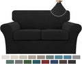 Turquoize 3 Piece Sofa Covers for 2 Cushion Couch Sofa Slipcover Soft Couch by Turquoize