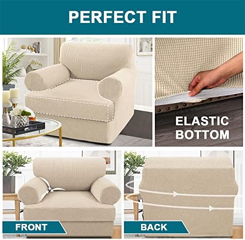 Turquoize T Cushion Chair Slipcover Armchair Slipcover for Living Room Stretc...