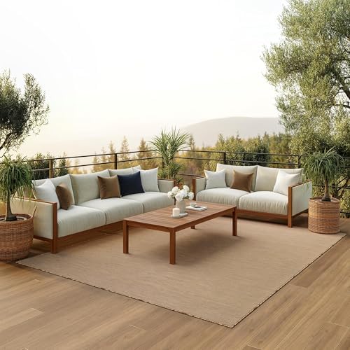 Nourison Home Positano Jute 7' x 10' Area Rug - Easy Clean, Non Shedd...