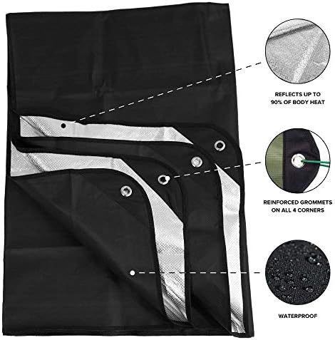 Arcturus Insulated Tarp, Reusable Heavy Duty Thermal Survival Blanket – 60x82...