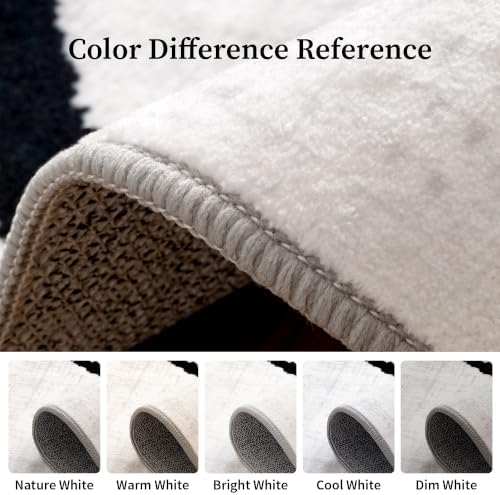 YIHOUSE 9x12 Washable Modern Abstract Black White Area Rug