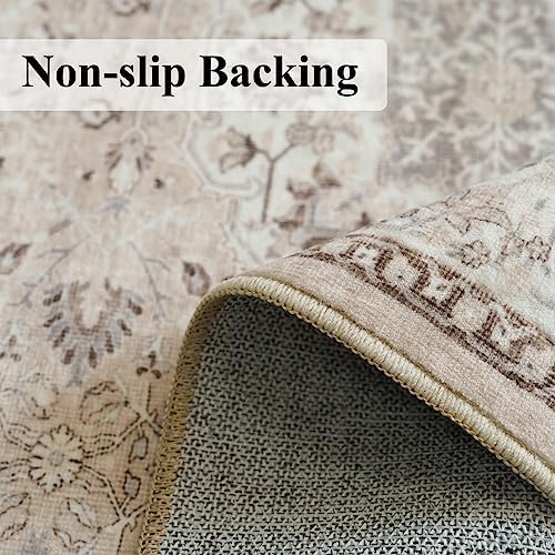 Washable Large 9x12 Area Rug - Living Room Oriental Non Slip Soft Rugs Indoor...
