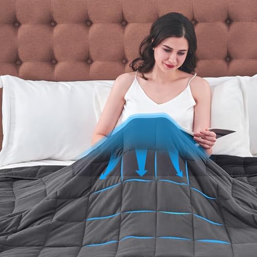 yescool Weighted Blanket for Adults 20lbs Queen Size, 60" x 80", Grey
