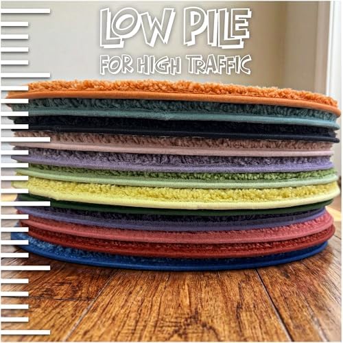 Koeckritz Rugs Rainbow Carpet Circle Seats, Set of 12, 18" Round