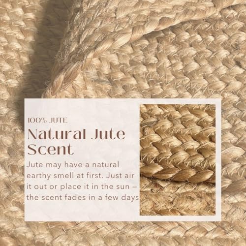 Chardin home Hand Woven Natural Jute Braided Area Rug – 6x9 Feet Rectangle | ...
