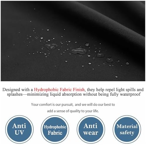 14Pcs Patio Cushion Covers Replacement Splashproof UV-Resistant Inelastic Cov...
