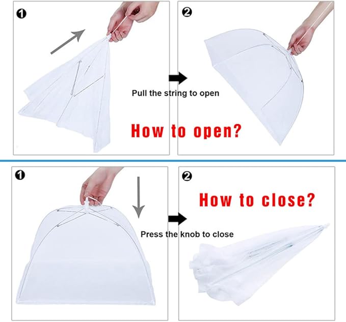 Mesh Food Covers for Outside, 3 Extra Large 40"X24" Jumbo Pop-Up Mesh Food Tent - Image 5